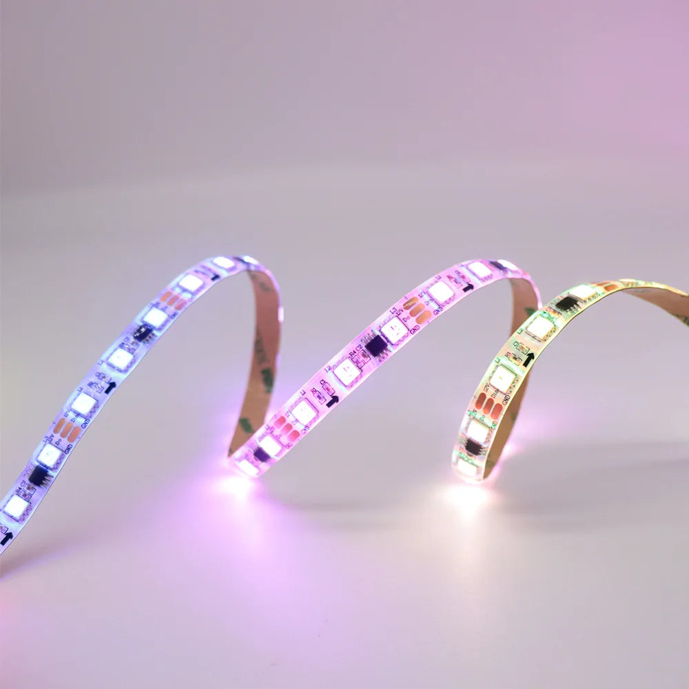 10mm FPCB WS2811 12V IP20 LED Strip Lights 60LEDs/M RGB Ra90 5M Dimmable for Remote Control Wi-Fi 50000 Hours Landscape