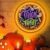 Happy Halloween UV Printed Ghost  Remote Control LED Logo Wall Decoration Bars Men's Caves Bedrooms Parties UV Neon Lights