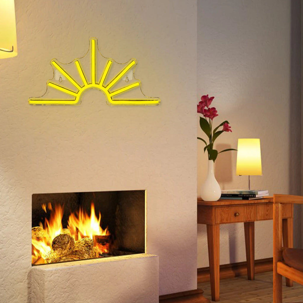 USB Powered Custom Neon Lights Sun Beach Sea Wave LED Sunrise Sunset Sign for Man Cave Living Room Party Bar Park Advertising