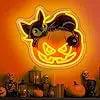 Happy Halloween UV Printed Ghost  Remote Control LED Logo Wall Decoration Bars Men's Caves Bedrooms Parties UV Neon Lights