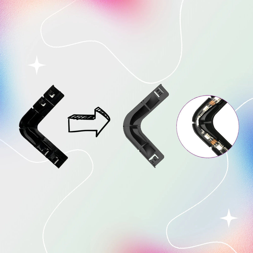 BOXPUT CH1 LED Light Strip Corner Connection Holder for Smart Ambient TV Led Backlight for 4K HD Sync Box Led Strip Lights Kit