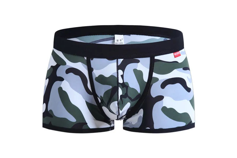 Male Underwear  Men Boxer Shorts Fashion Breathable U Convex Crotch Boxers Homme Sexy Tide Camouflage Printed Cueca Boxers