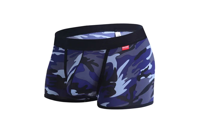 Male Underwear  Men Boxer Shorts Fashion Breathable U Convex Crotch Boxers Homme Sexy Tide Camouflage Printed Cueca Boxers