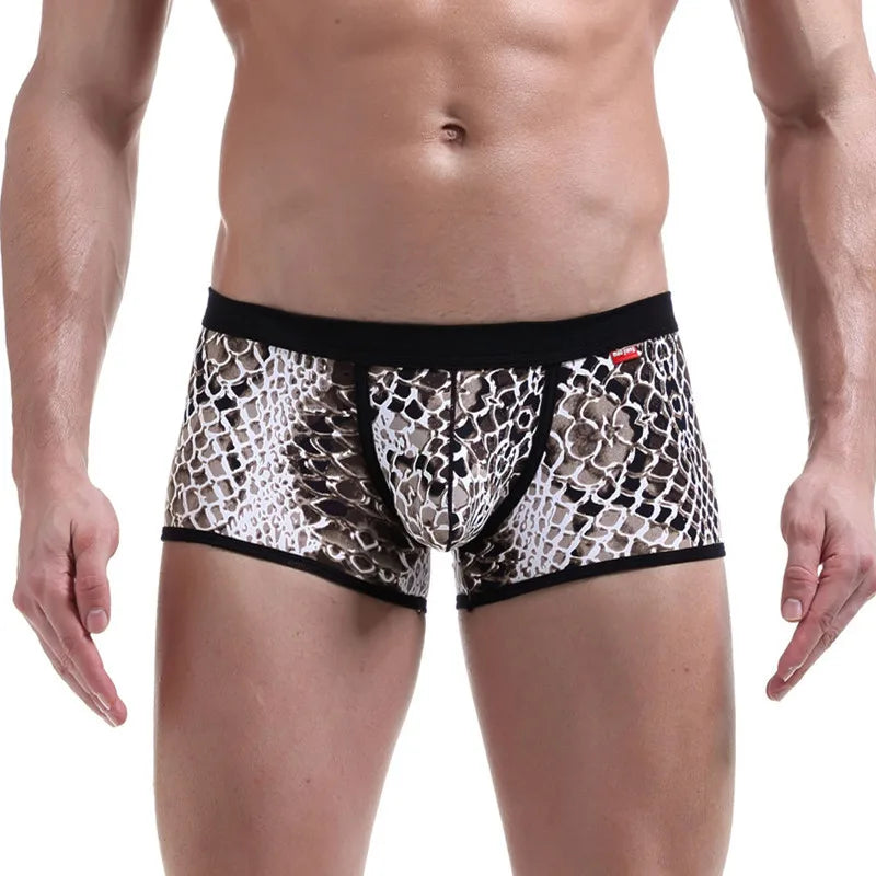 Male Underwear  Men Boxer Shorts Fashion Breathable U Convex Crotch Boxers Homme Sexy Tide Camouflage Printed Cueca Boxers