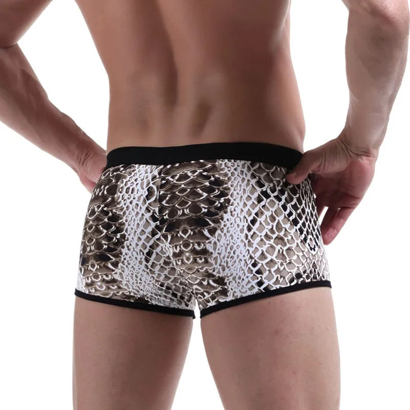 Male Underwear  Men Boxer Shorts Fashion Breathable U Convex Crotch Boxers Homme Sexy Tide Camouflage Printed Cueca Boxers