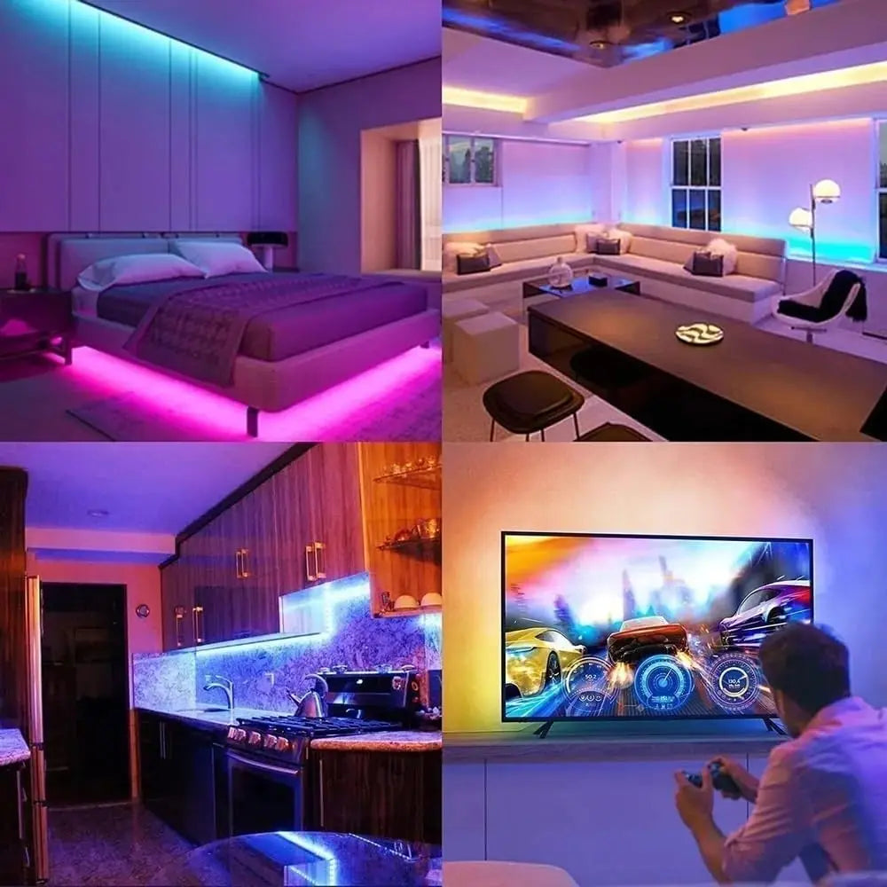 DAYBETTER 130ft LED Strip Lights RGB Indoor Desk Bedroom Decor with Remote 24V Smart Power Supply Perfect Birthday Gifts