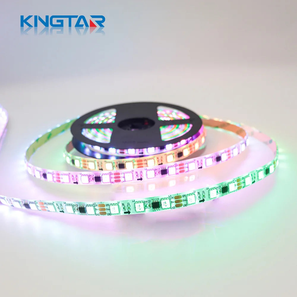 10mm FPCB WS2811 12V IP20 LED Strip Lights 60LEDs/M RGB Ra90 5M Dimmable for Remote Control Wi-Fi 50000 Hours Landscape