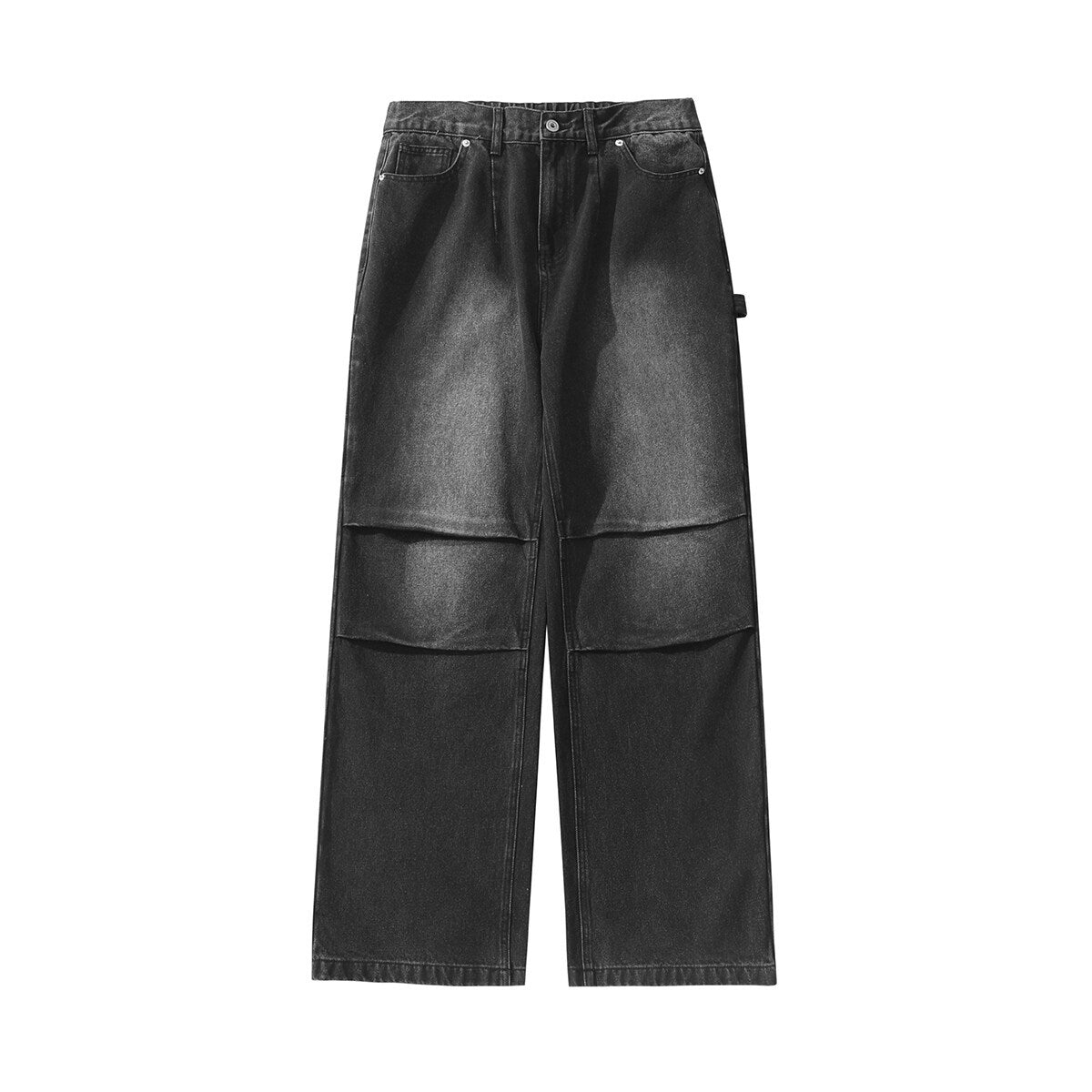 American Style Retro Baggy Jeans Men's 2025 Spring and Autumn Design Sense Fashion Brand Washed Workwear Wide Leg Straight Leg Pants