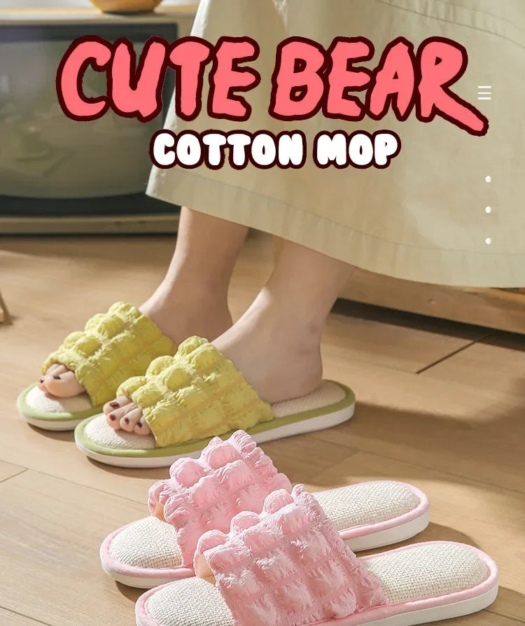 Factory Direct Linen Slippers for Women, Suitable for Spring and Autumn, Indoor Couple's Home Slippers, Thick-Soled, Lightweight, Non-Slip, Sweat-Absorbent, Suitable for Outdoor Wear for Men