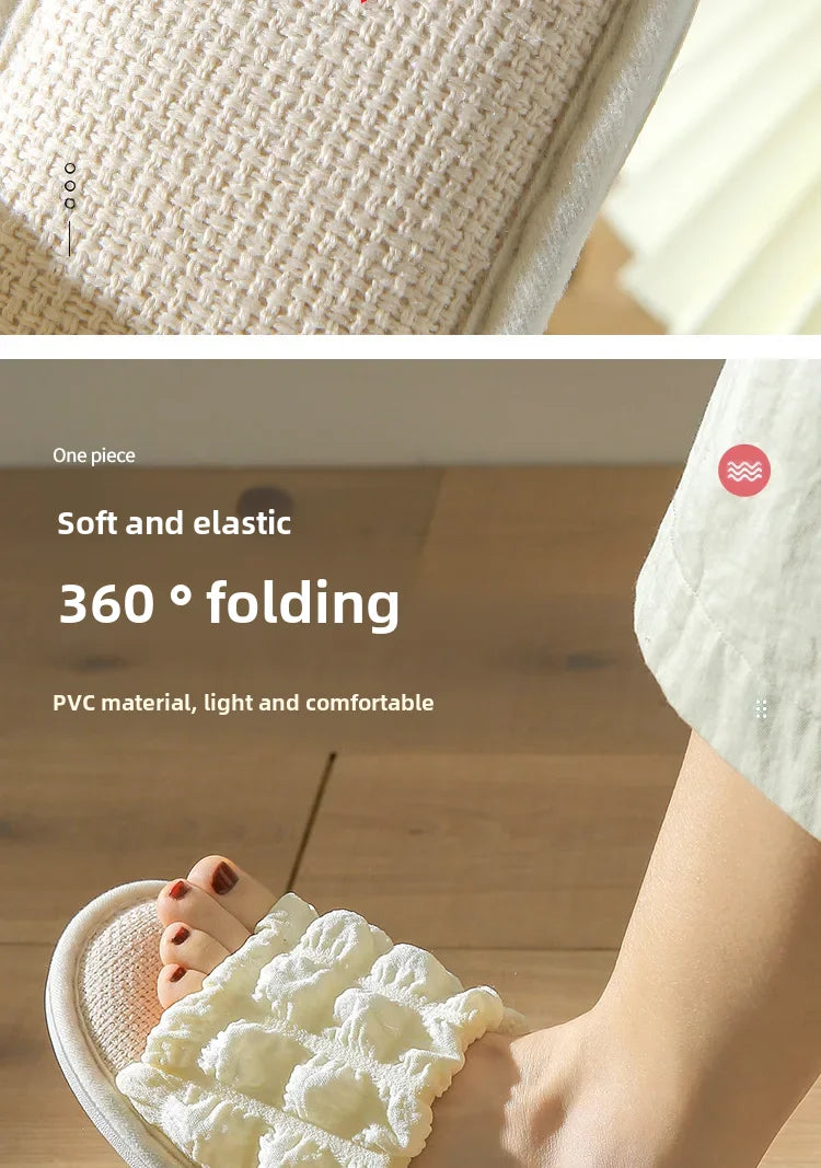 Factory Direct Linen Slippers for Women, Suitable for Spring and Autumn, Indoor Couple's Home Slippers, Thick-Soled, Lightweight, Non-Slip, Sweat-Absorbent, Suitable for Outdoor Wear for Men