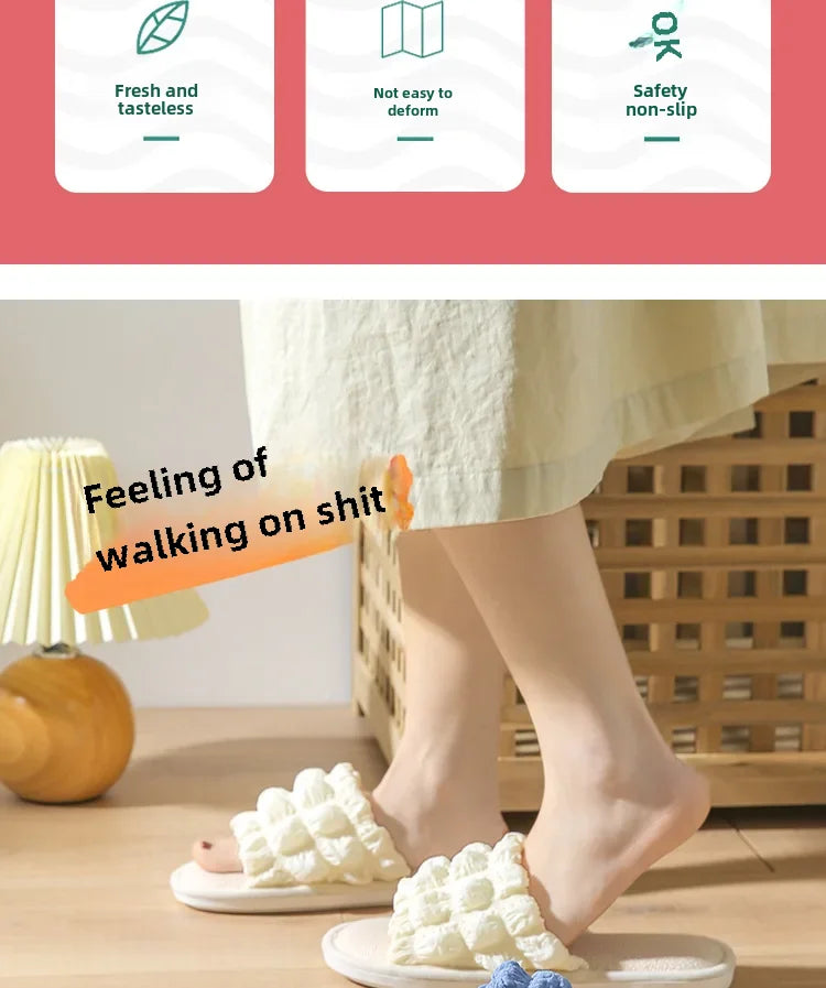 Factory Direct Linen Slippers for Women, Suitable for Spring and Autumn, Indoor Couple's Home Slippers, Thick-Soled, Lightweight, Non-Slip, Sweat-Absorbent, Suitable for Outdoor Wear for Men