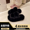 Furry Slippers for Women, 2025 New Autumn and Winter Models, Suitable for Home Use, Warm and Fashionable, Non-Slip Cotton Slippers