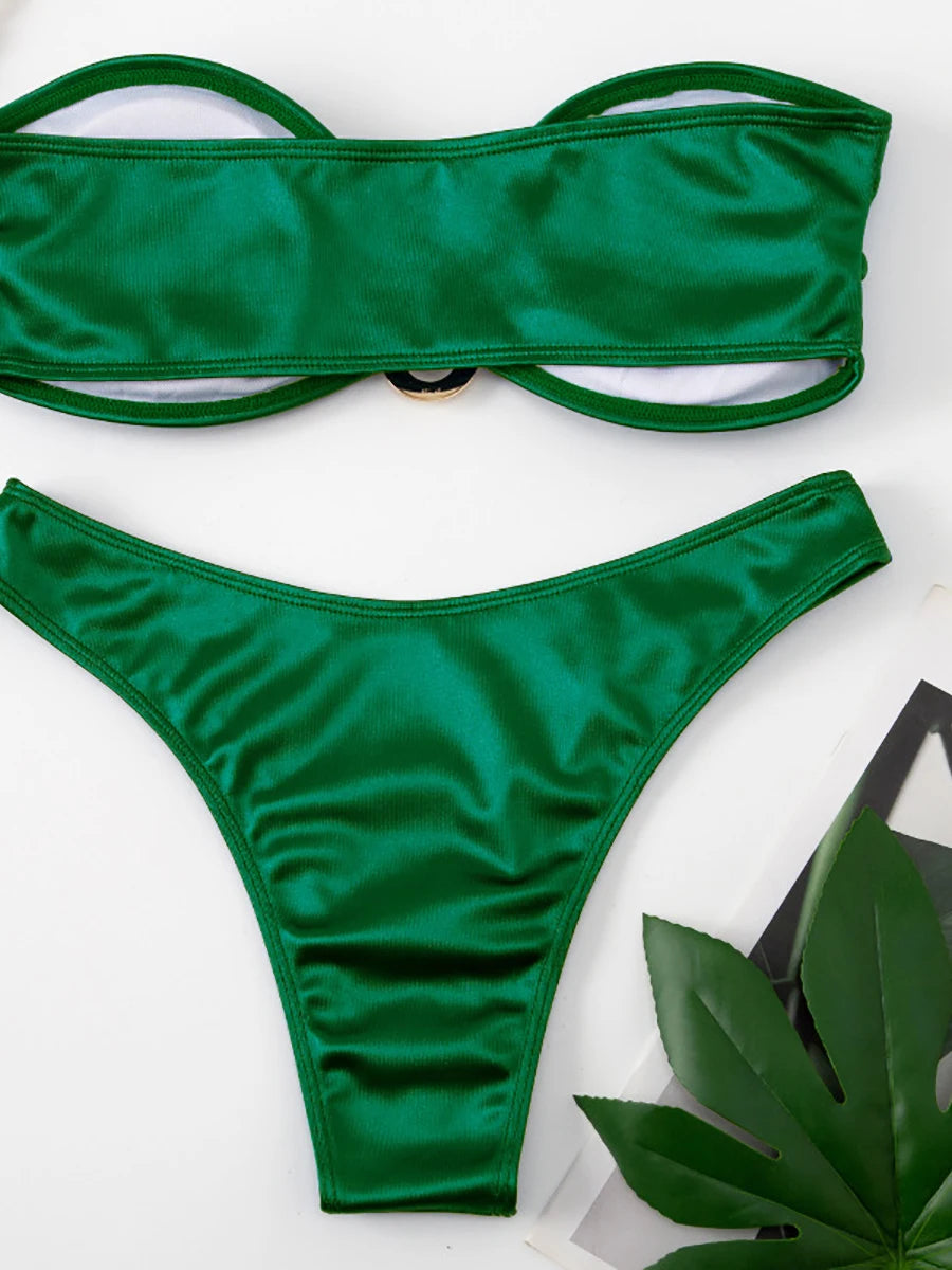 Mara Bandeau & Thong Bikini Set