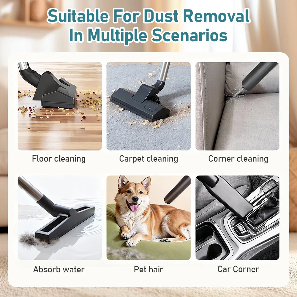 Industrial Wet Dry Vacuum Cleaner Rechargeable Cleaning Machine 15L Cordless Shop Vacuum for Job Site/Warehouse/Car Washing