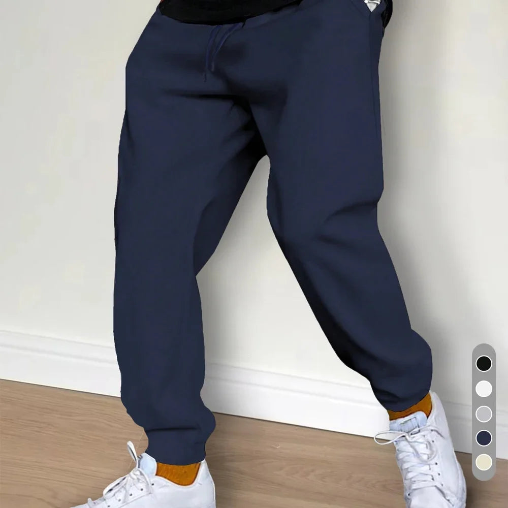 Men's Pants  Print Fleece Sweatpants Warm Jogging Pants Male Outdoor Trousers Straight Fashion Workout Sports Casual Long Pant