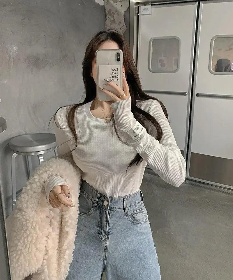 Clothing T Shirt Woman Beige Korean Fashion Streetwear Clothes Top Cute Women's Tshirt High Quality Aesthetic Hot Pullover