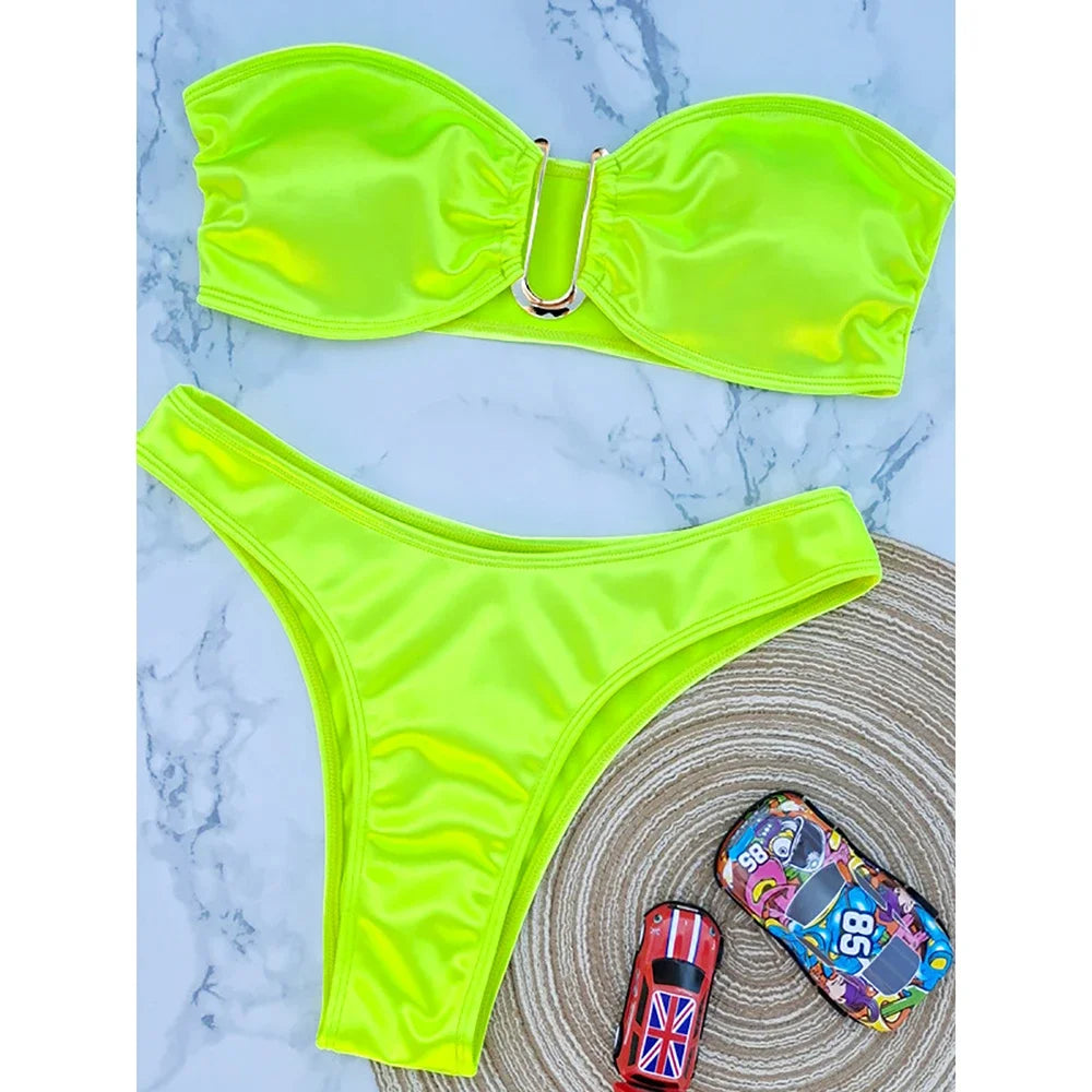 Mara Bandeau & Thong Bikini Set