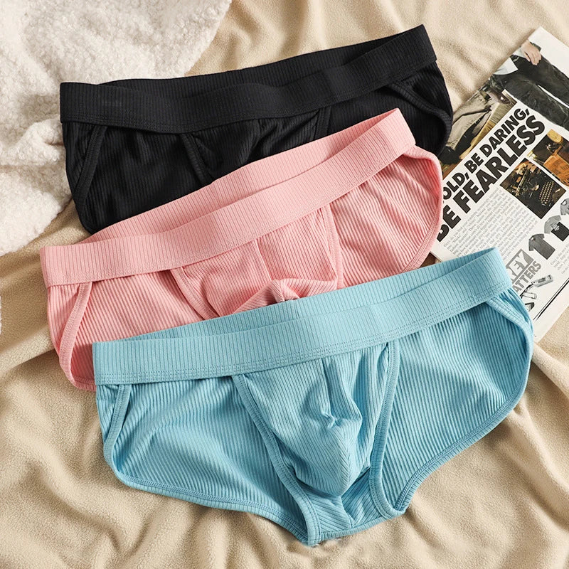 Sexy Men Briefs Underwear Mens Modal Soft U Convex Pouch Underpants Homme Breathable Comfortable Mid Waist Male Panties Cuecas