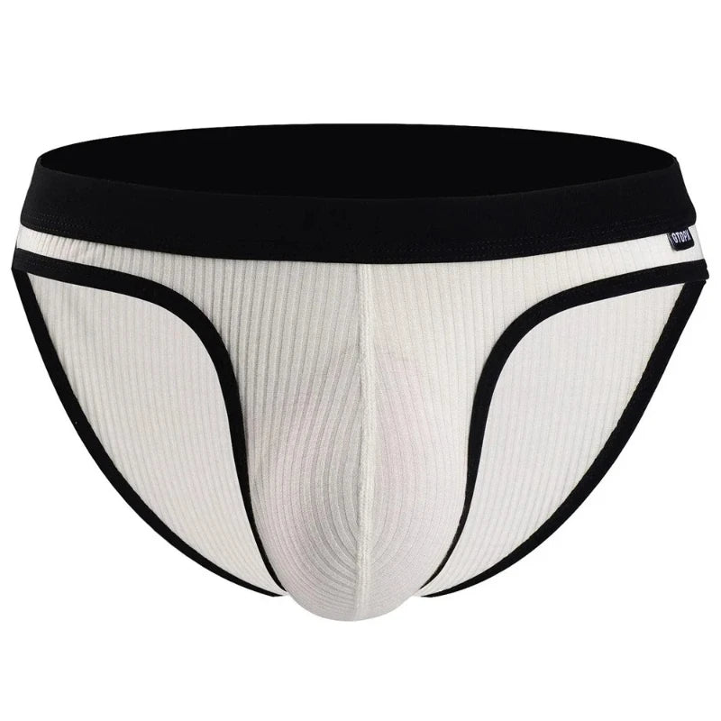 Men's Underwear Men's Modal Soft  Briefs Absorbent Elastic Male Shorts Breathable Underpants Big Scrotum Pouch U Convex Briefs