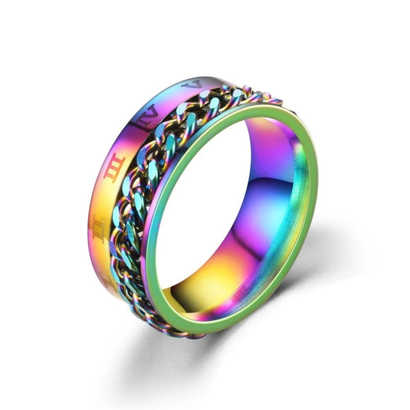 Men's Stainless Steel Chain Ring