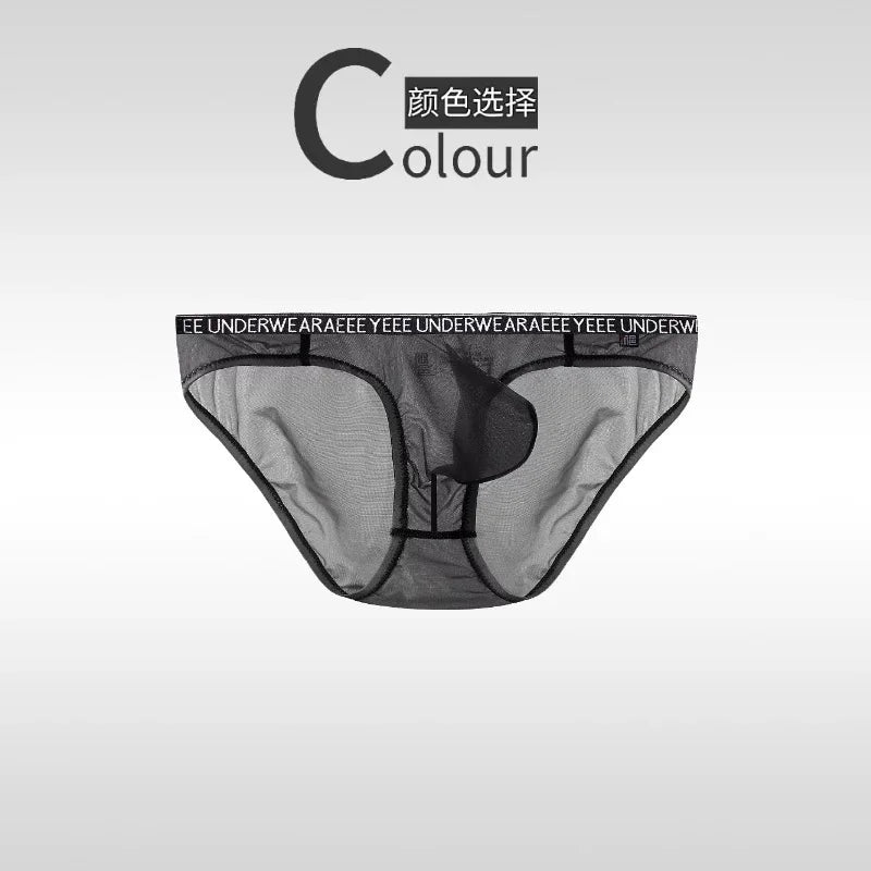 Men's Fashion Briefs Personality Underwear Black Blue Party Boxer Briefs Comfortable Male Inner Wear