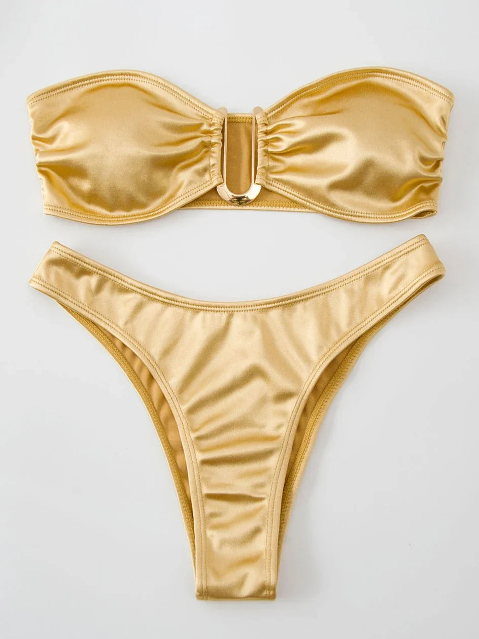 Mara Bandeau & Thong Bikini Set