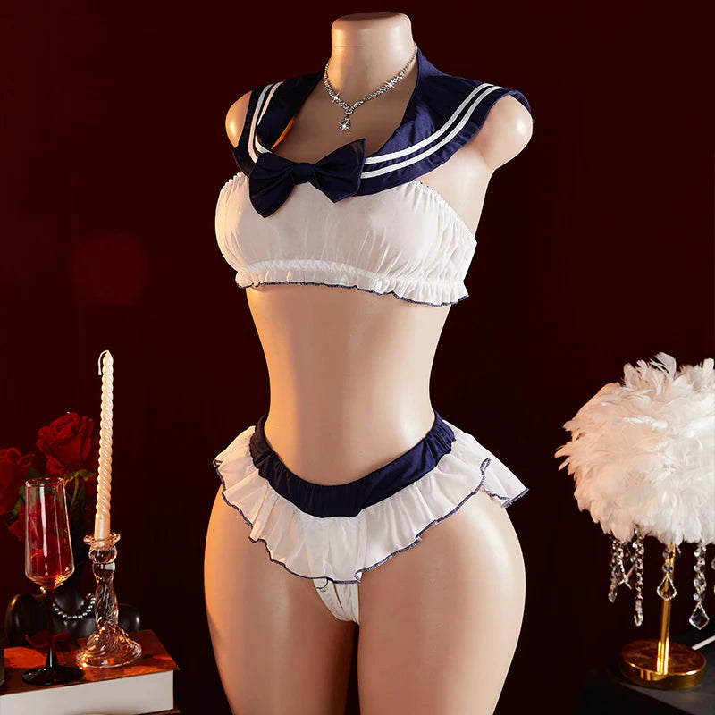 Exotic Clothing Porn Cosplay Schoolgirl Uniform Erotic Women Underwear Open Crotch Sexy Lingerie Fetish Babydolls Dress Costume