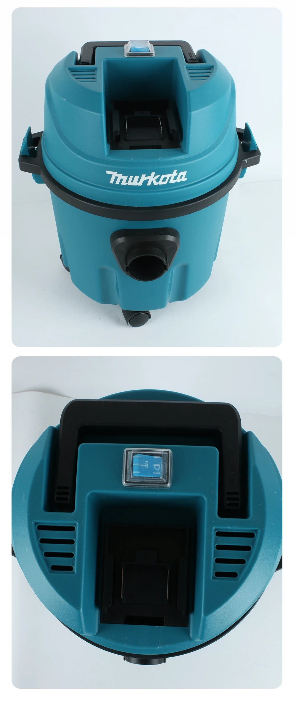 Industrial Wet Dry Vacuum Cleaner Rechargeable Cleaning Machine 15L Cordless Shop Vacuum for Job Site/Warehouse/Car Washing