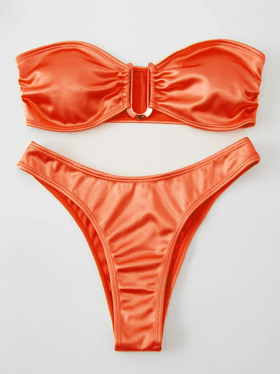 Mara Bandeau & Thong Bikini Set