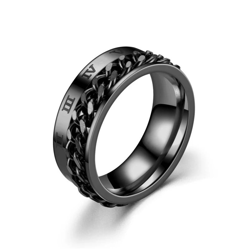 Men's Stainless Steel Chain Ring