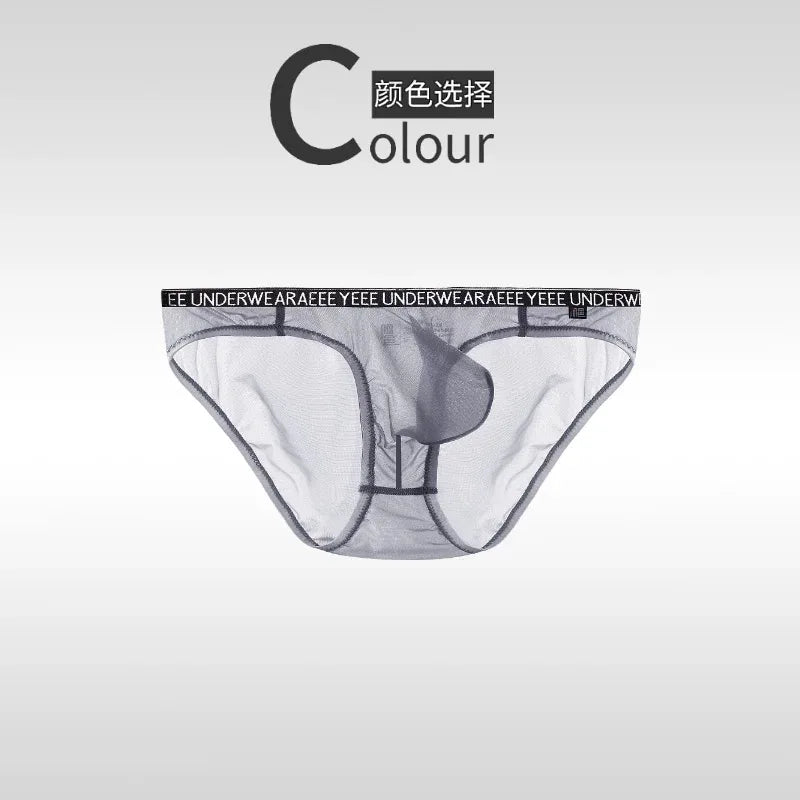 Men's Fashion Briefs Personality Underwear Black Blue Party Boxer Briefs Comfortable Male Inner Wear