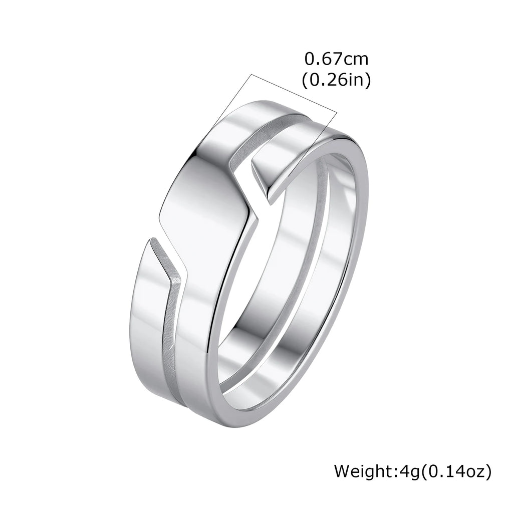 Vnox Geometric Ring