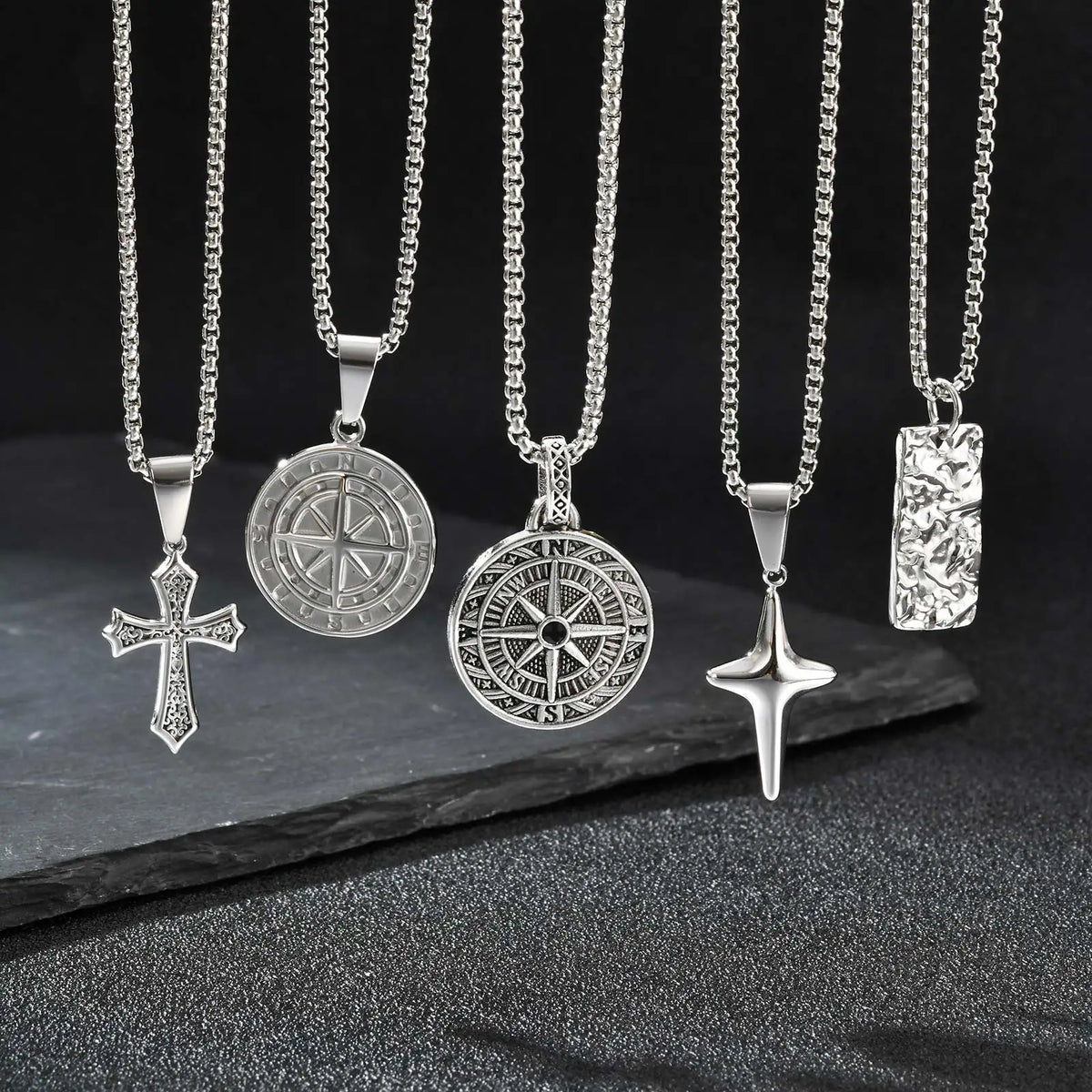 Men's Geometric Pendant Necklace