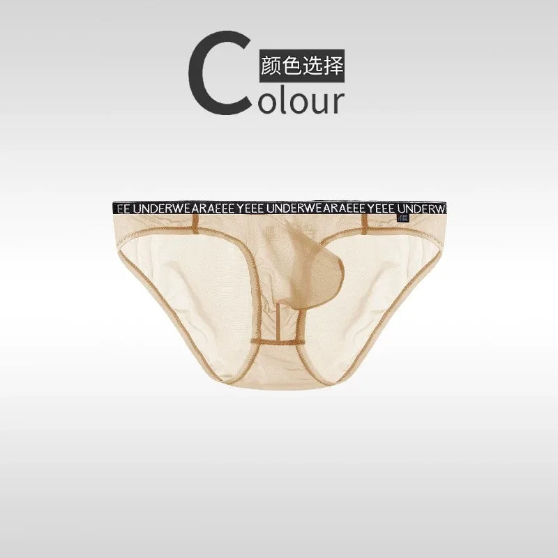 Men's Fashion Briefs Personality Underwear Black Blue Party Boxer Briefs Comfortable Male Inner Wear