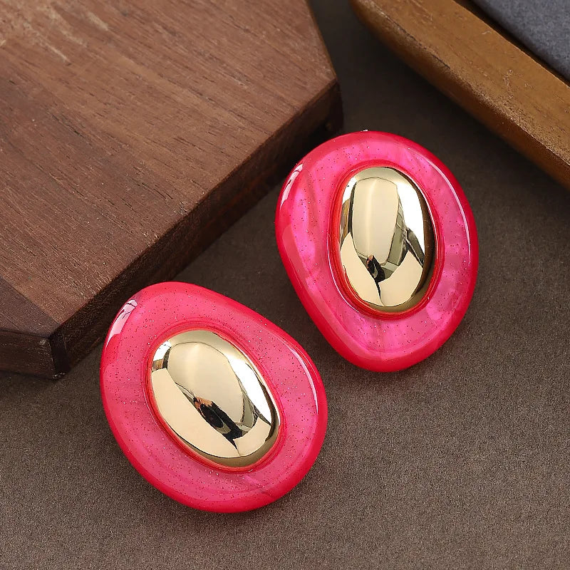 Fashion Jewelry Delicate Simply Design Irregular geometric Resin Earrings For Women Female Gifts 2026 Trend New Accessories