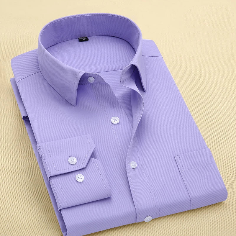 Men's Dress Shirt Designer Fashion Casual Long Sleeve Male Business Formal Shirt Slim Fit Camisa Social Masculina Clothing