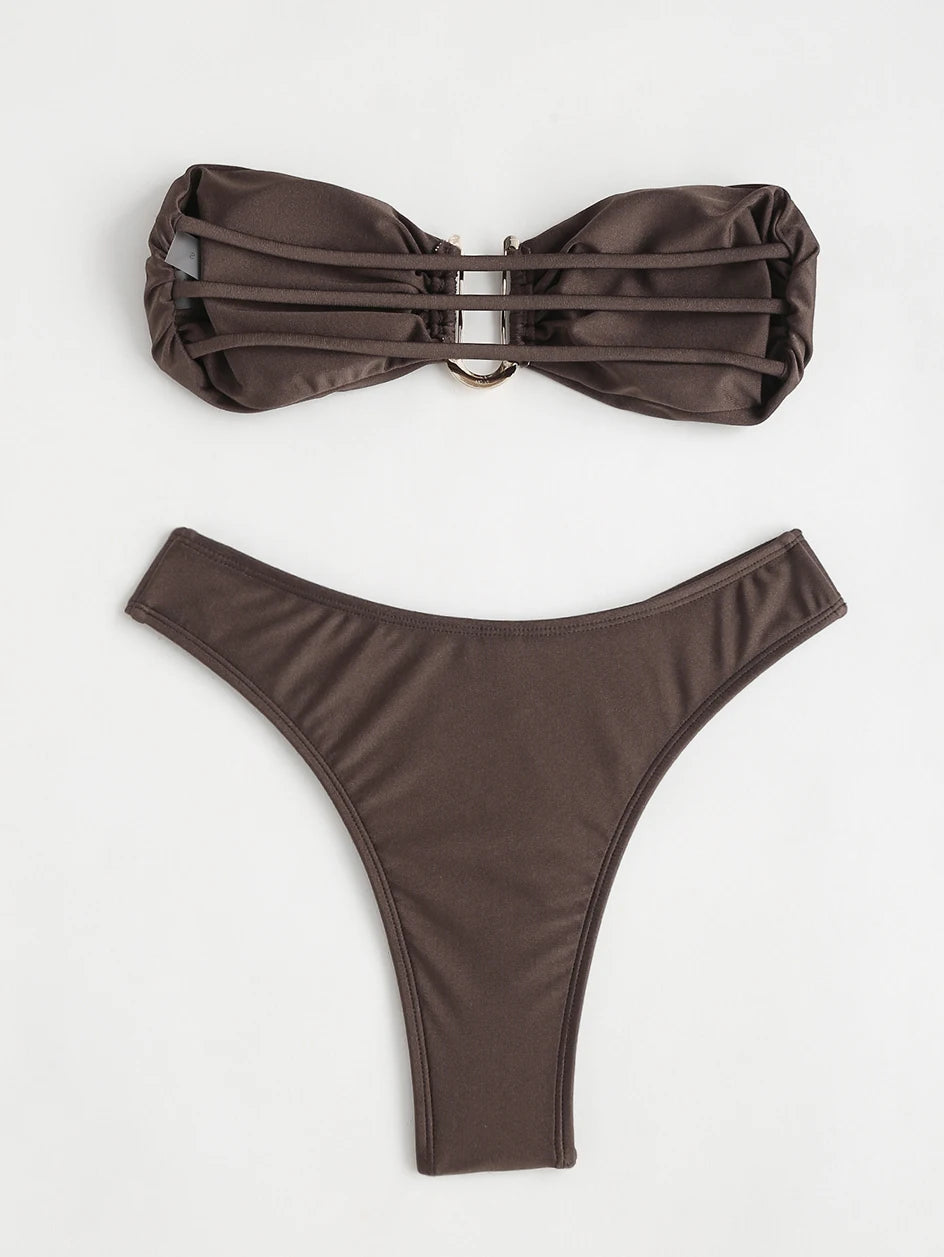 Mara Bandeau & Thong Bikini Set