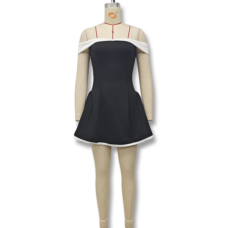 Women's Strapless Ruffle Mini Dress