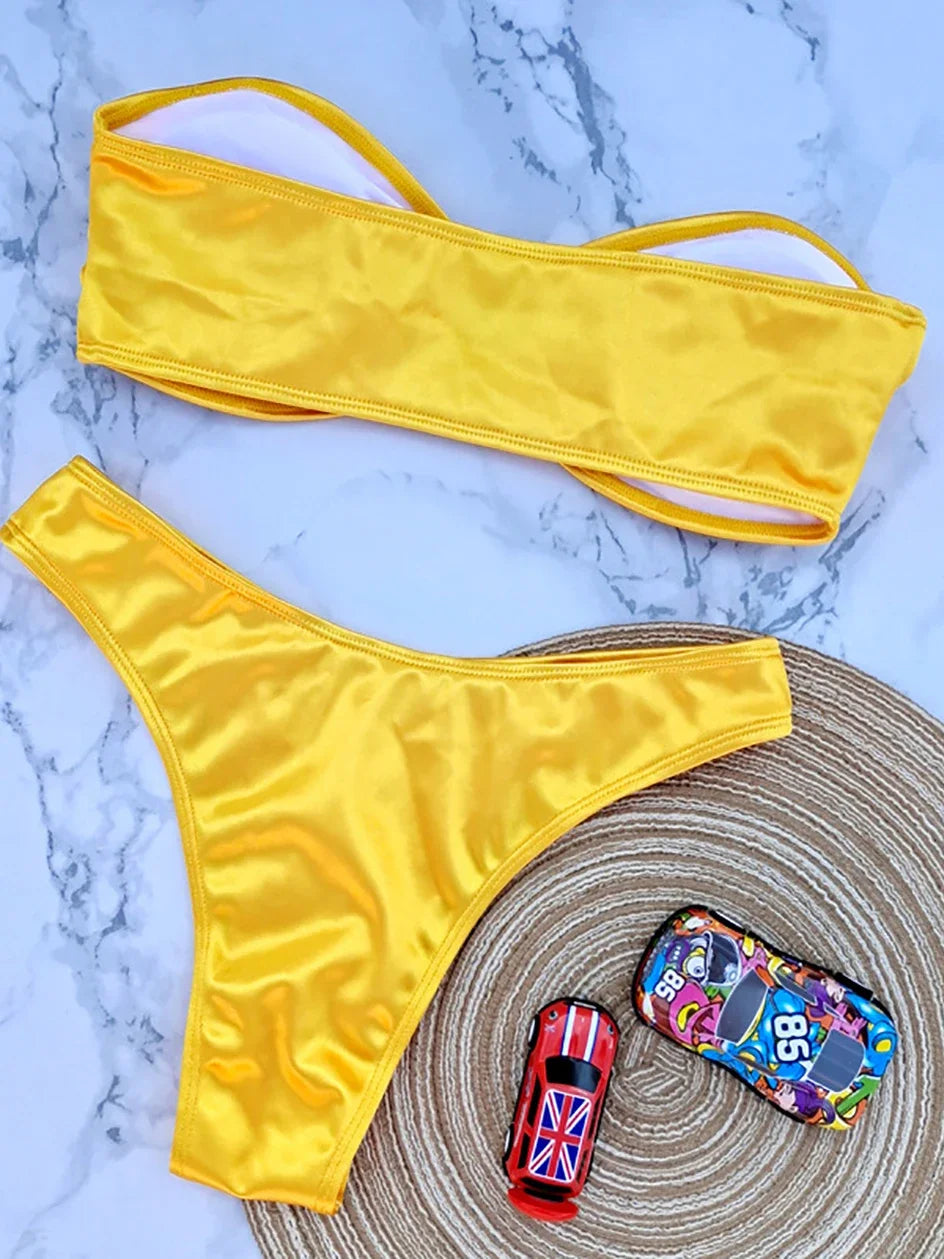 Mara Bandeau & Thong Bikini Set