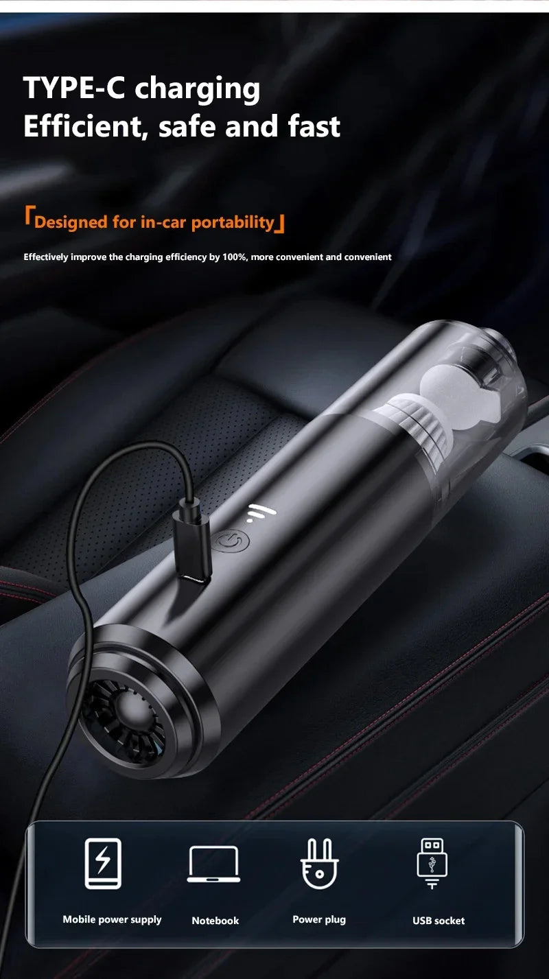 Vacuum Cleaner  Cleaner Cleaning Powerful Suction Handheld Car Vacuum Cleaner Rechargeable for Car and Home Auto Car Vacuum 2026