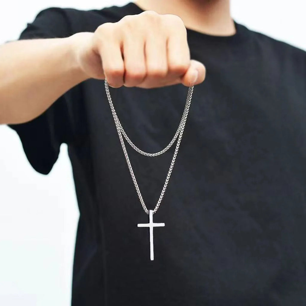 Vnox Men's Cross Necklace for Men