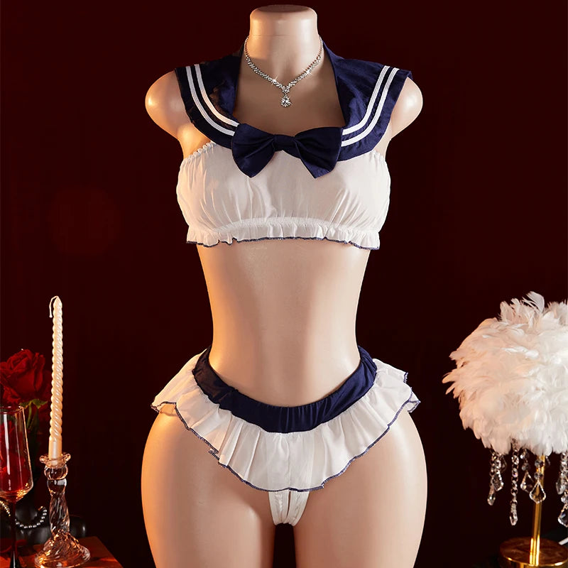 Exotic Clothing Porn Cosplay Schoolgirl Uniform Erotic Women Underwear Open Crotch Sexy Lingerie Fetish Babydolls Dress Costume