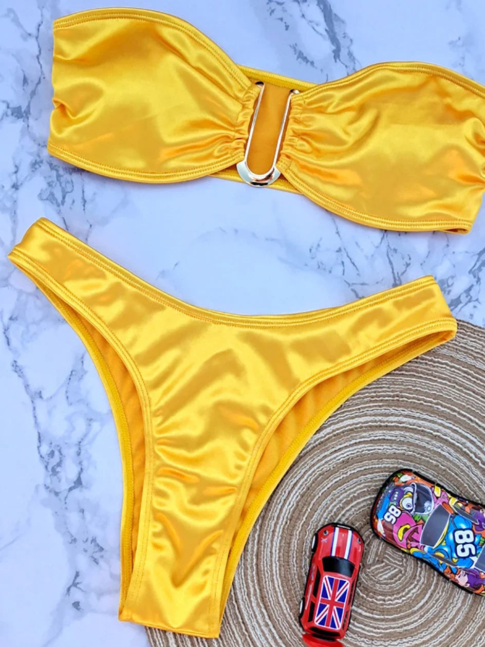 Mara Bandeau & Thong Bikini Set