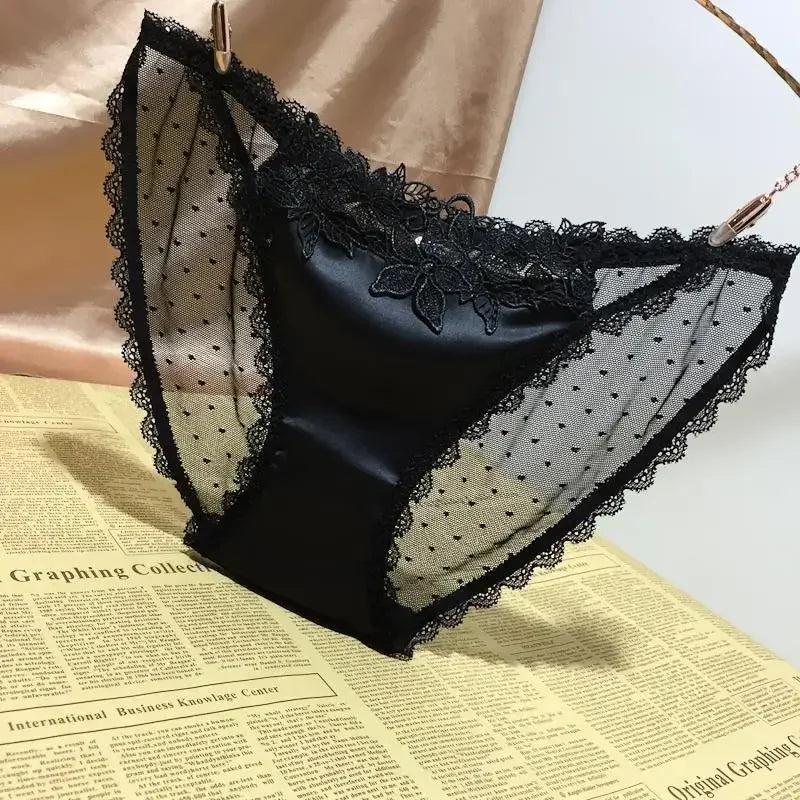 Lisette Embroidered Lace Low-Rise Briefs