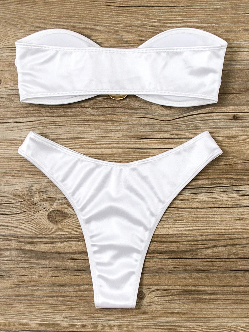 Mara Bandeau & Thong Bikini Set
