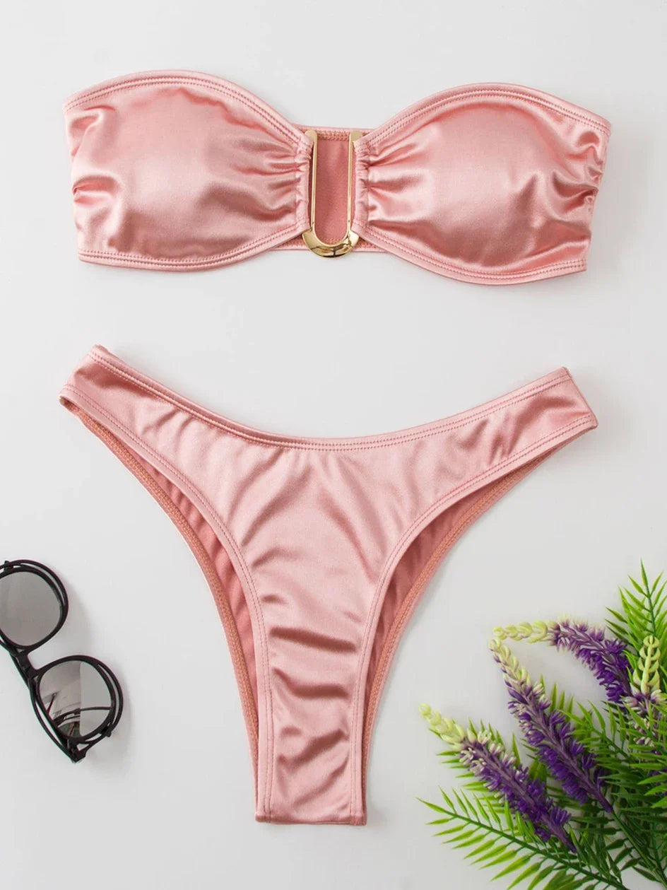 Mara Bandeau & Thong Bikini Set