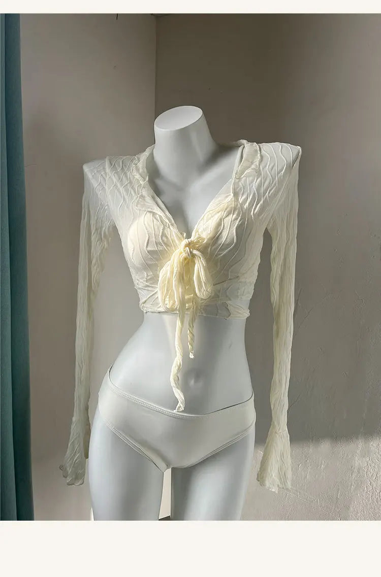 Bikini swimsuis for women 2026 High-end new slimming four-piece set Sexy split vacation hot spring women's swiming clothing