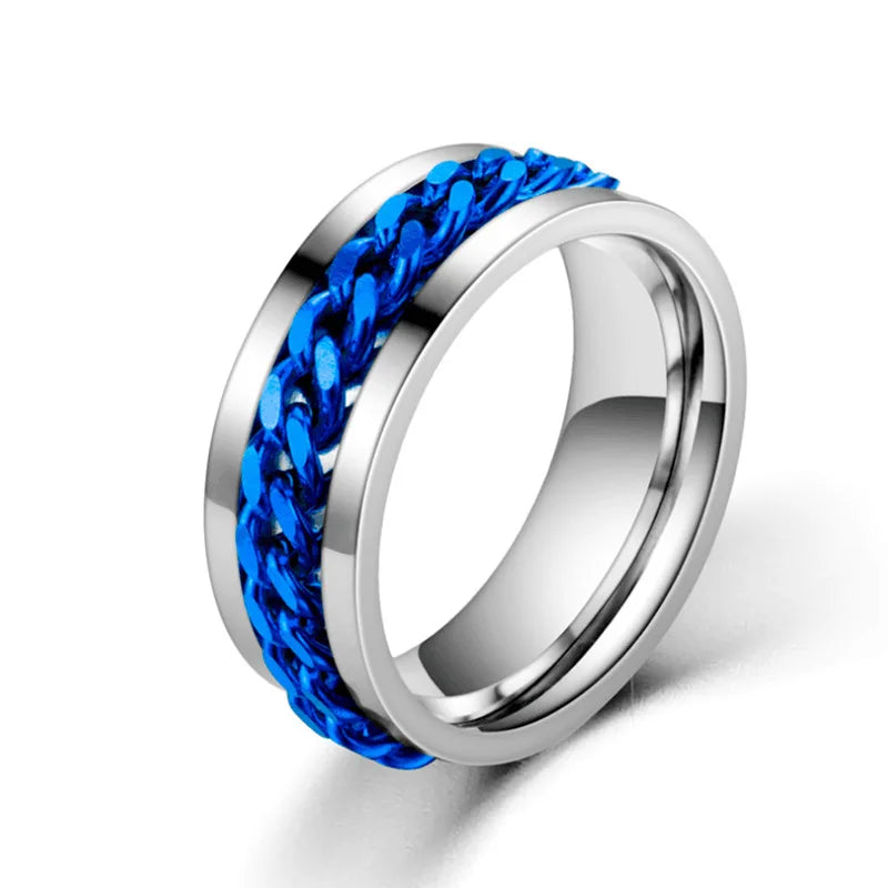 Men's Stainless Steel Chain Ring