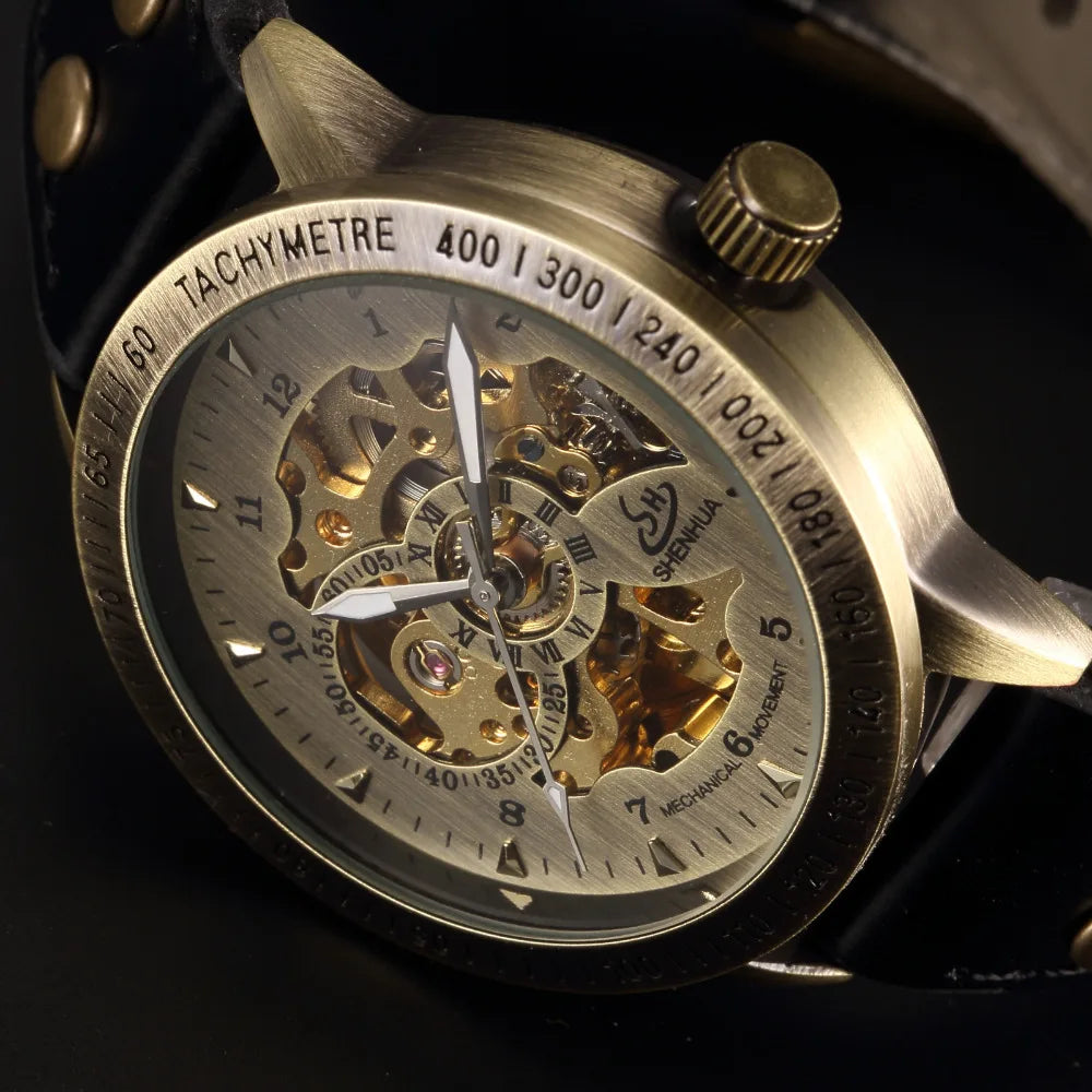 Men's Luxury Mechanical Leather Watch