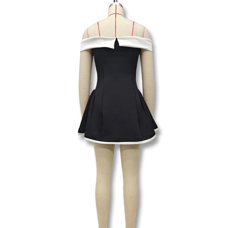Women's Strapless Ruffle Mini Dress